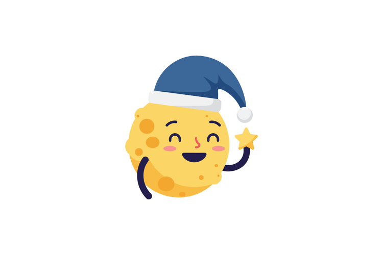 Cute Moon Clipart Image 3