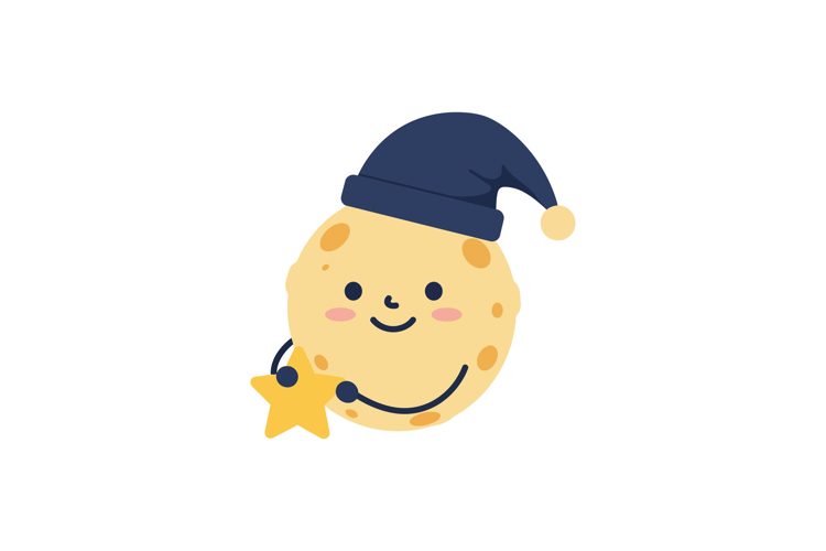 Cute Moon Clipart Image 2