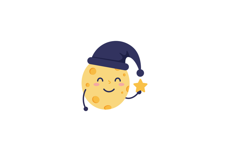 Cute Moon Clipart Image 4