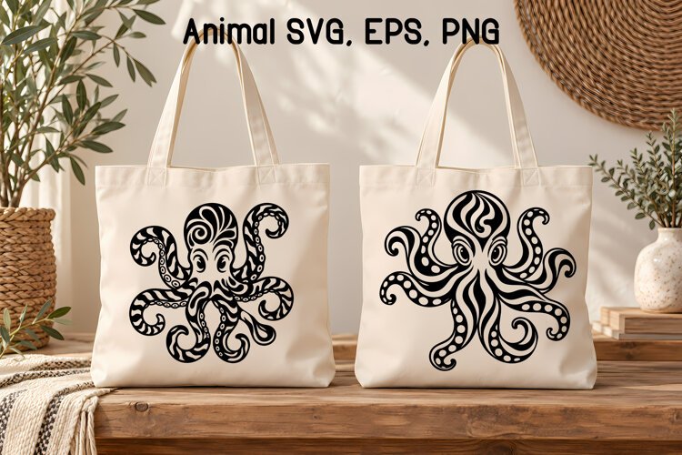Psychedelic Octopus SVG example image 1
