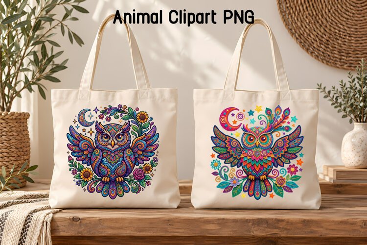 Psychedelic Owl Clipart PNG | Animal Sublimation