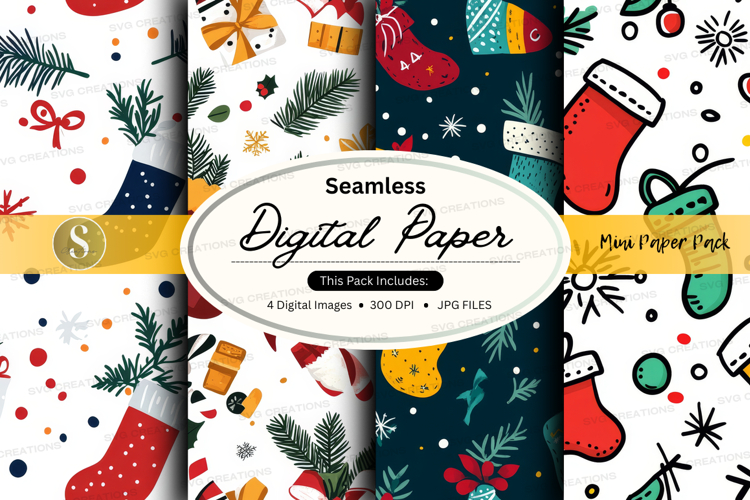 Christmas-themed digital paper