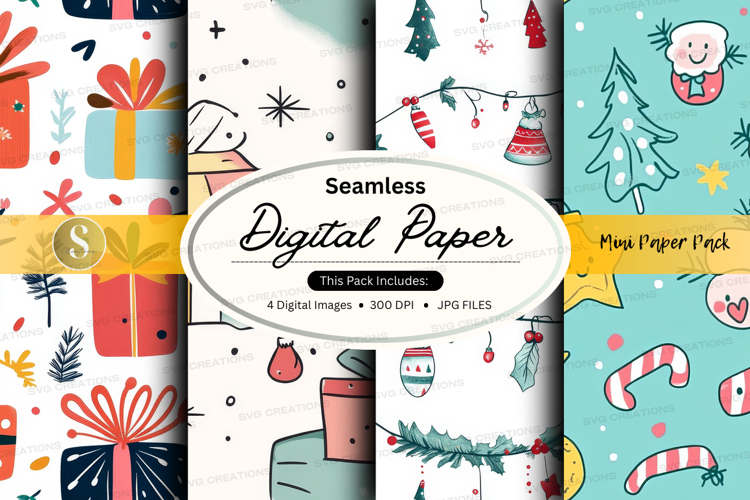 Seamless digital paper - christmas
