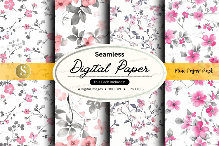 Seamless floral digital paper