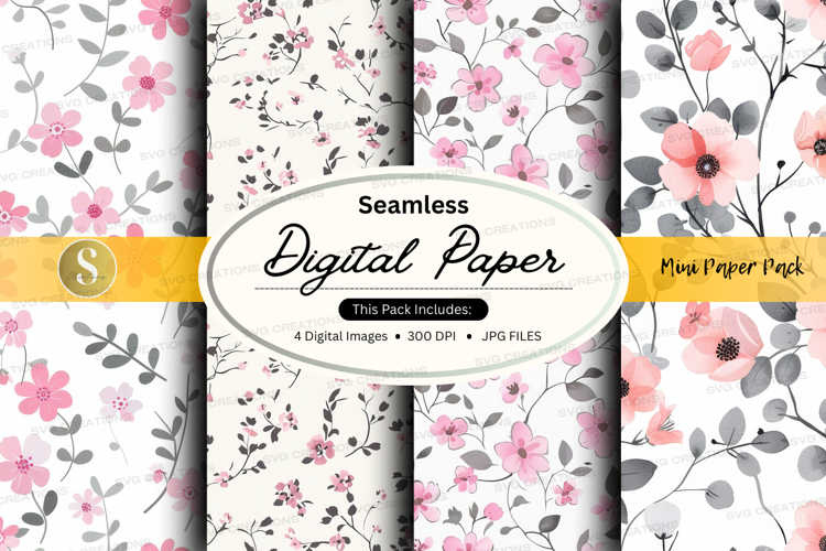 Seamless floral digital paper