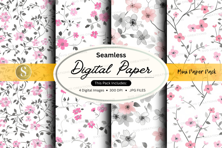 Seamless floral digital paper pack (6533170)