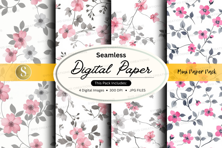 Seamless floral digital paper