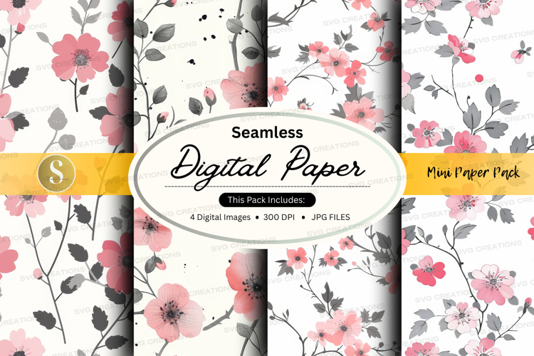 Seamless floral digital paper