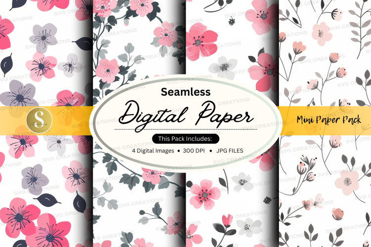 Seamless floral digital paper