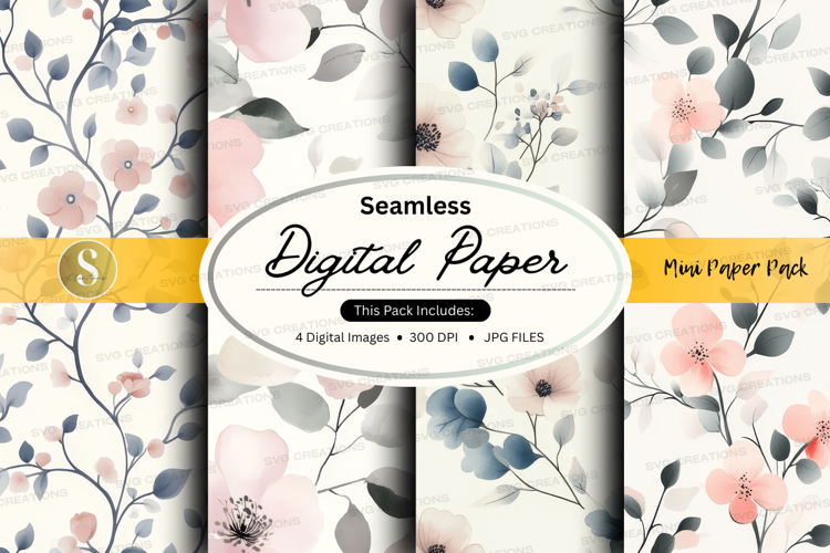 Seamless floral digital paper
