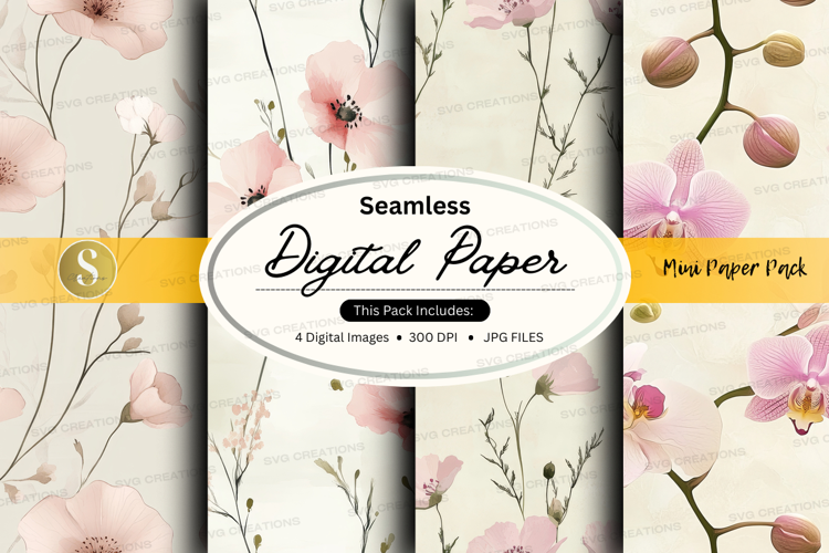 Seamless digital paper - blush floral