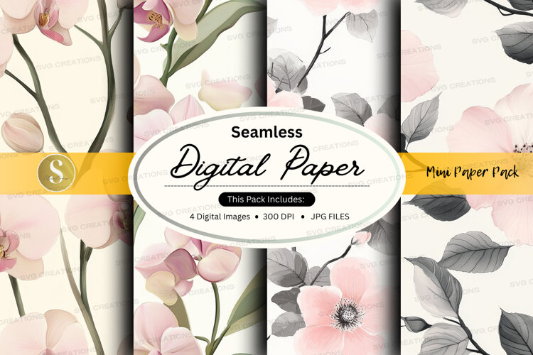 Seamless floral digital paper example image 1