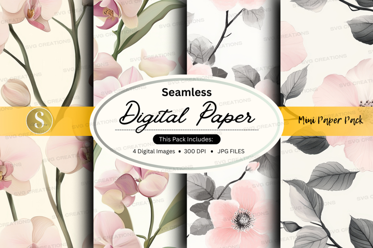 Seamless floral digital paper