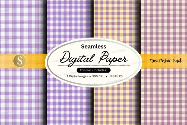 Seamless pastel plaid pattern example image 1