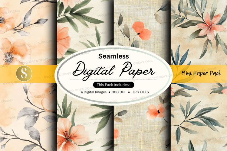 Seamless floral digital paper