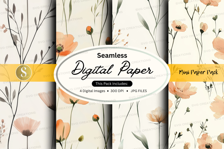Seamless floral digital paper