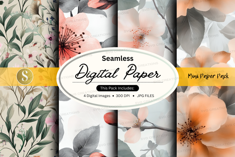 Seamless floral digital paper