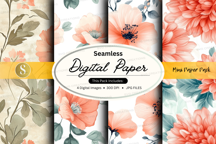 Seamless floral digital paper