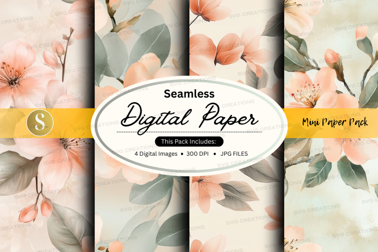 Seamless digital paper - blush floral
