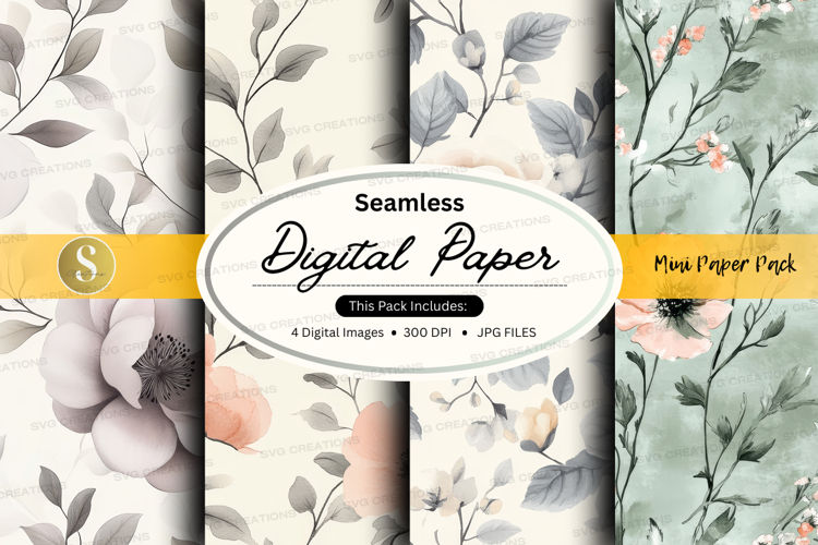 Seamless floral digital paper