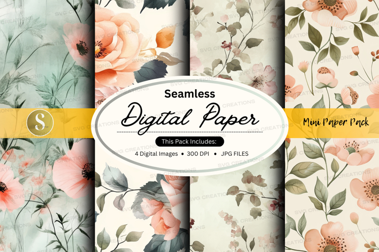 Seamless floral digital paper