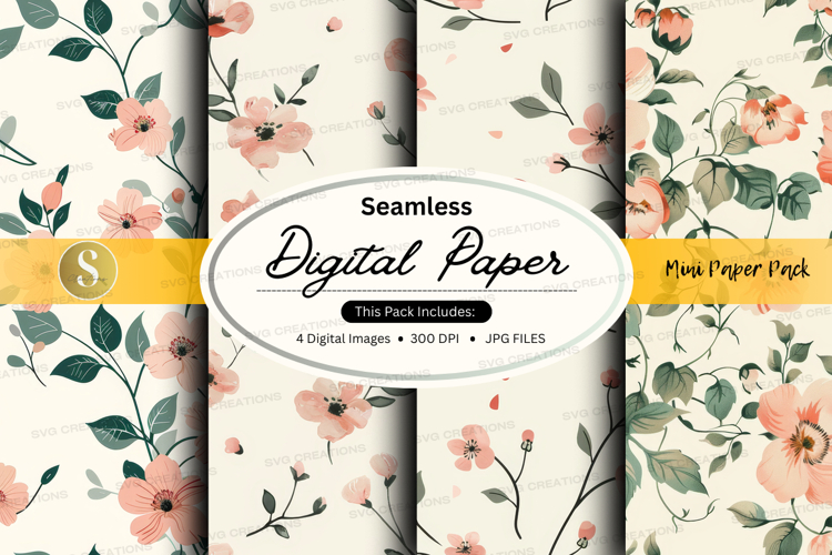 Seamless digital paper - mini paper pack digital paper