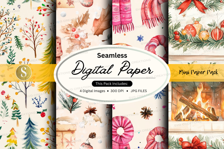 Seamless christmas digital paper