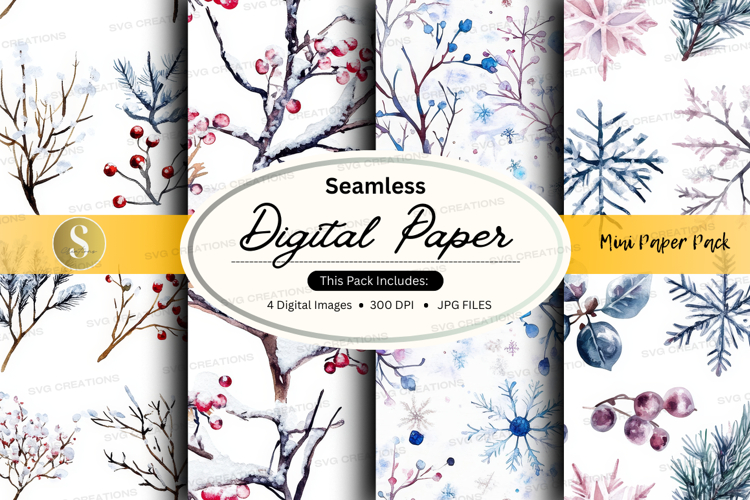 Winter wonderland digital paper