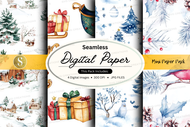 Winter wonderland digital paper