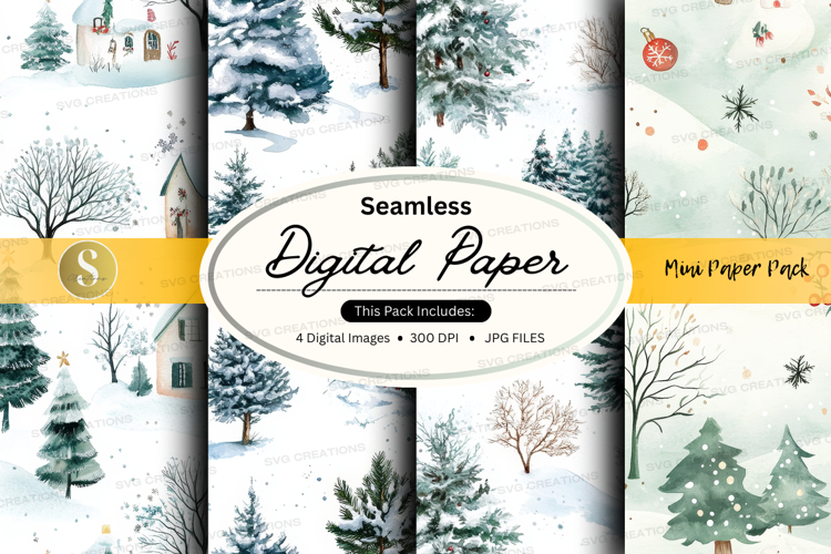 Winter wonderland digital paper