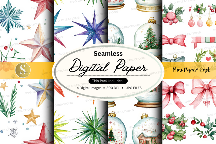 Christmas ornament digital paper