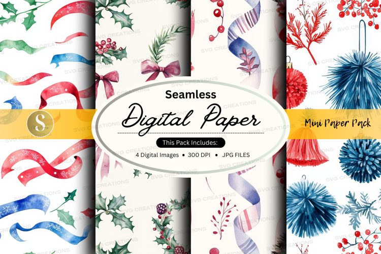 Christmas Seamless Pattern Image 17