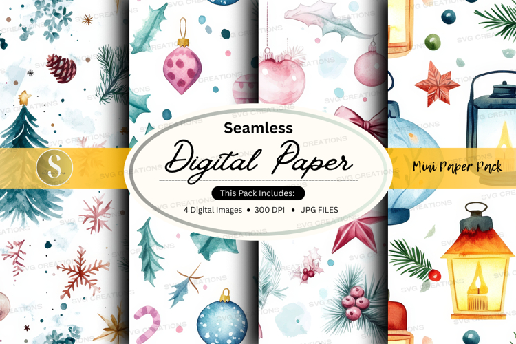 Seamless christmas digital paper