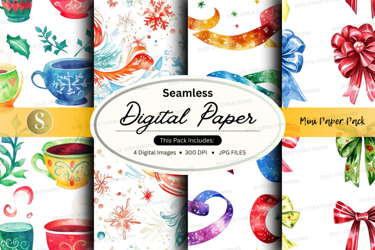 Seamless digital paper - holiday themed