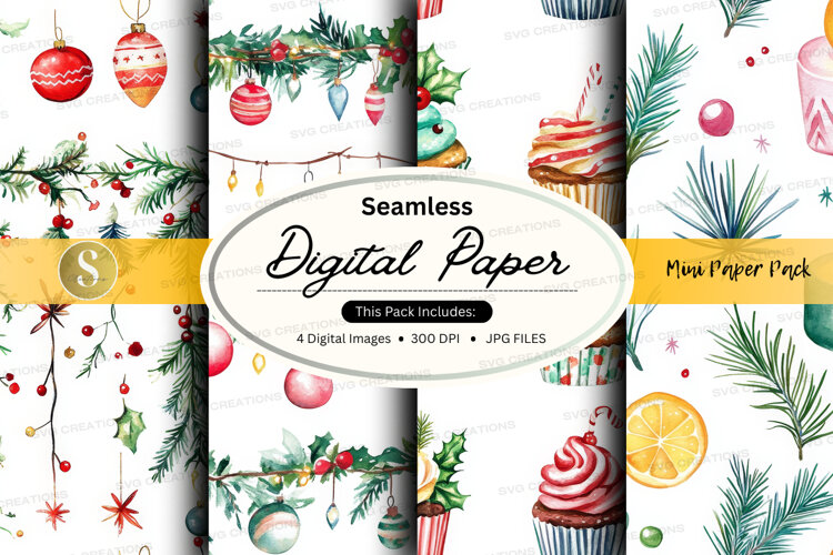 Christmas digital paper example image 1