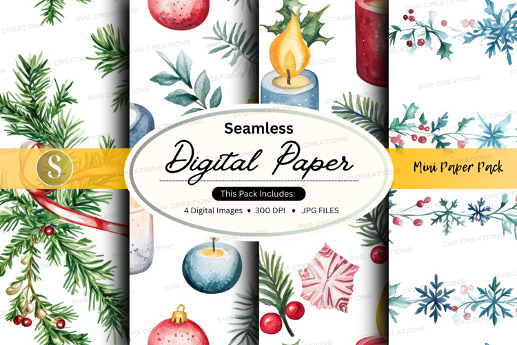 Seamless christmas digital paper