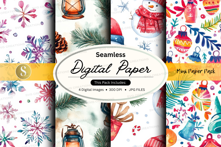 Seamless christmas digital paper