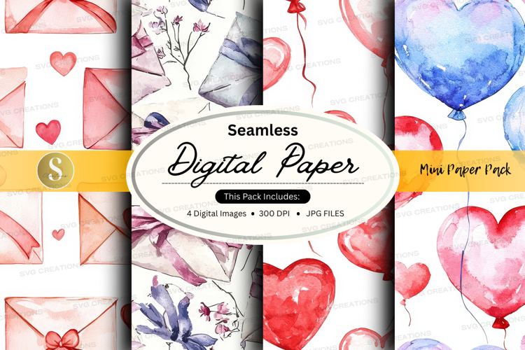 Seamless digital paper - love themed