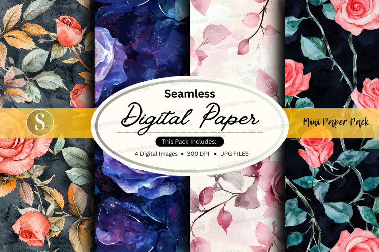 Seamless floral digital paper