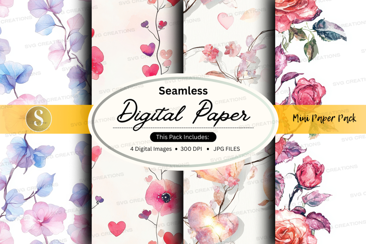 Seamless floral digital paper