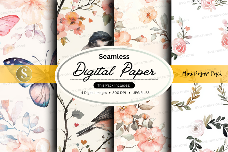Seamless floral digital paper