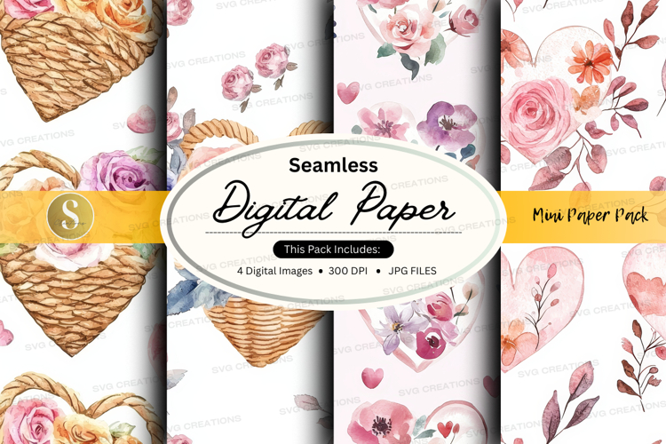 Seamless digital paper - mini paper pack