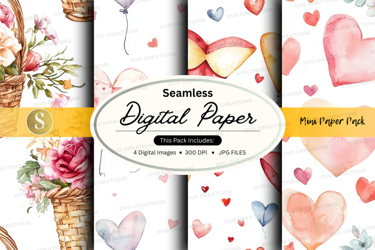 Seamless digital paper - mini paper pack digital paper