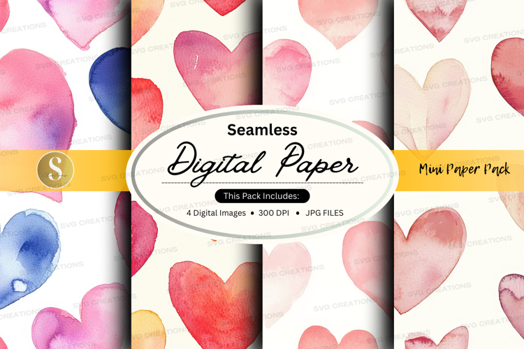 Watercolor Hearts Image 8