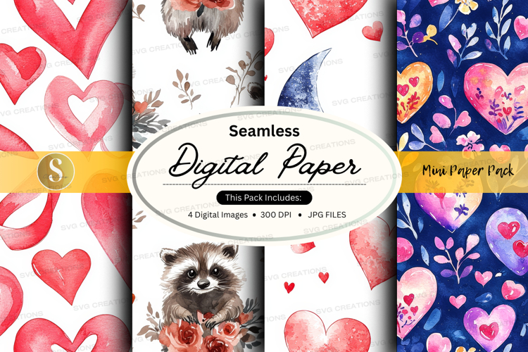 Valentines Digital Paper Image 13