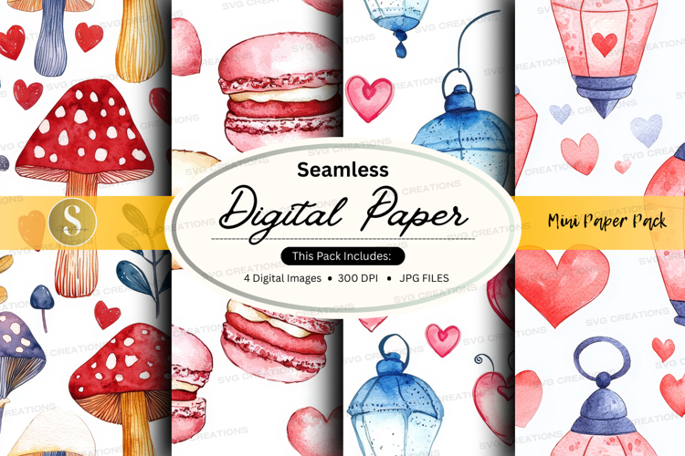 Seamless digital paper - mini paper pack