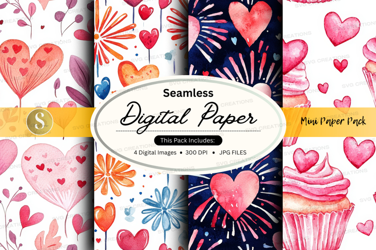 Seamless digital paper - mini paper pack