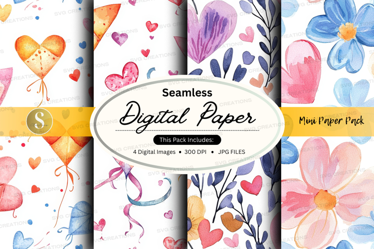 Seamless digital paper - mini paper pack digital paper