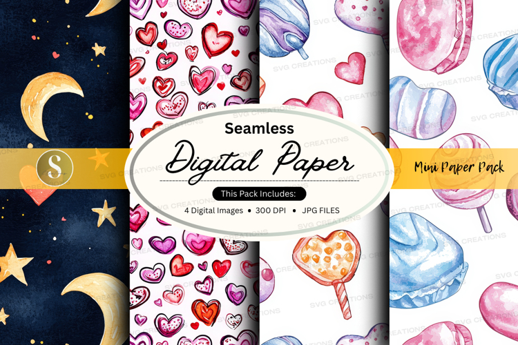 Seamless digital paper - mini paper pack digital paper