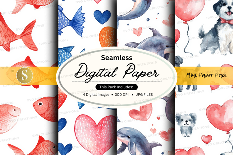 Seamless digital paper - mini paper pack digital paper